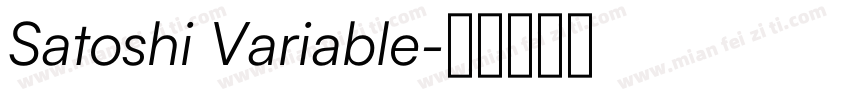 Satoshi Variable字体转换